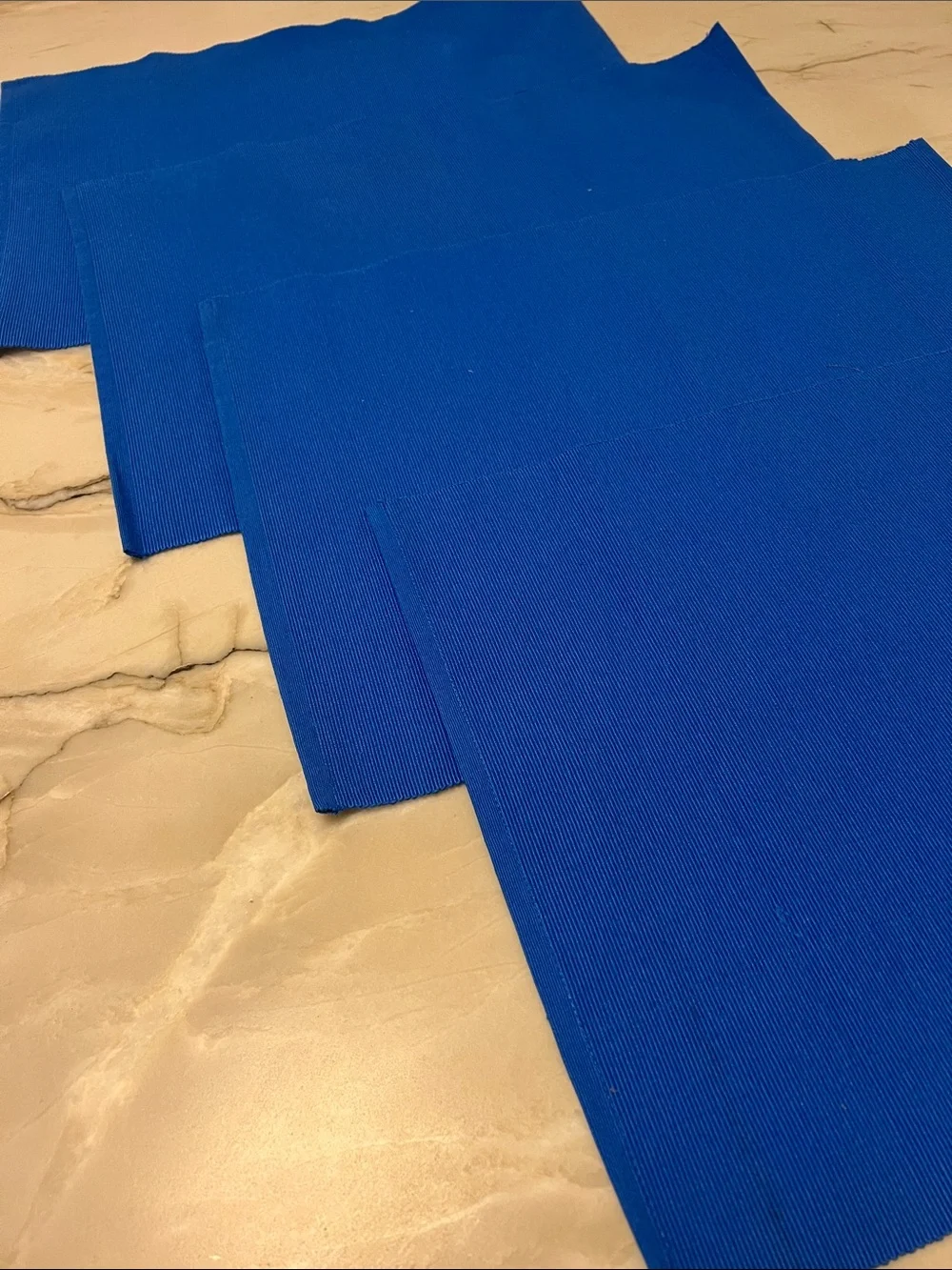Ribbed Placemats, Ikea Marit Blue in Royal Blue, Set of 4, NEW